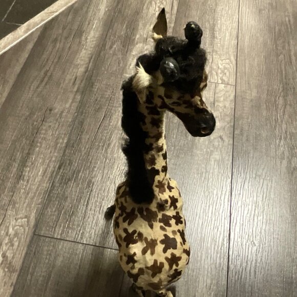 Victorian Antique Miniature Giraffe Victorian Toys Handmade Fur Taxidermy - Picture 8 of 13